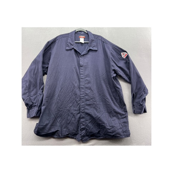 bulwark Other - Bulwark FR Flame Resistant Work Shirt Navy Blue Mens 4XL-RG SLS2NV0 CAT 2 2112